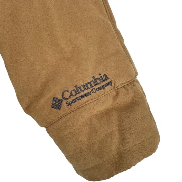 Columbia Womens Tan Zip Pockets Jacket Faux Fur Lined Polyester Size L - Picture 6 of 16